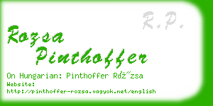 rozsa pinthoffer business card